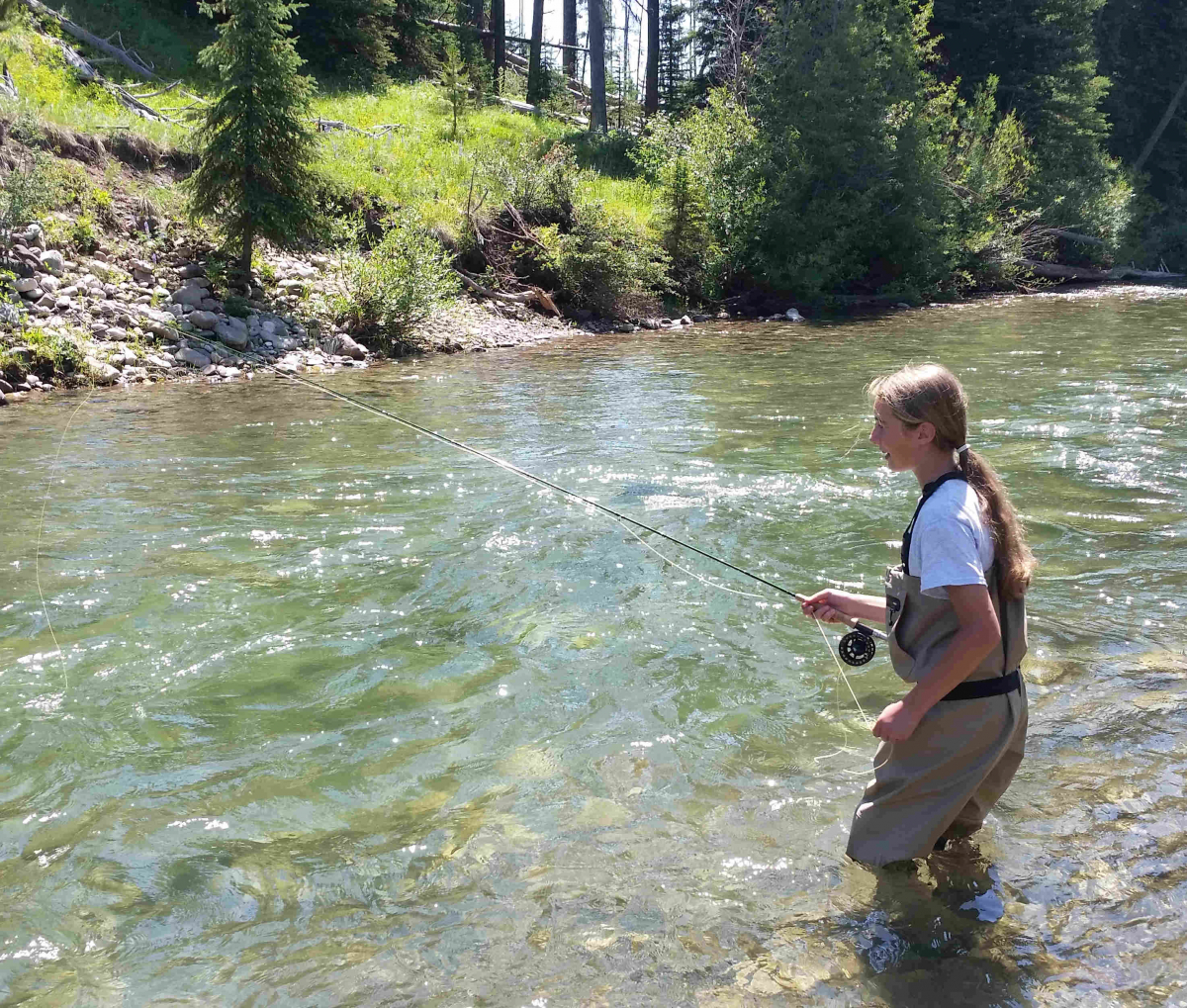 Girl Fly Fishing